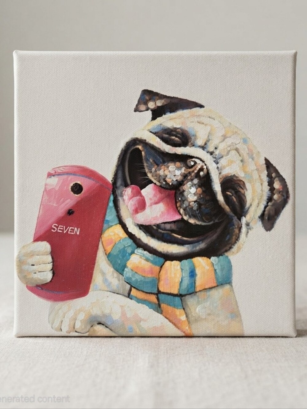 Snap-Happy Pug Playful Pop Art Print